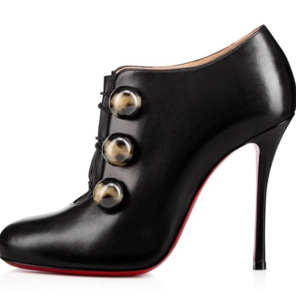 Christian Lounoutin Booties bootoni nappa shiny